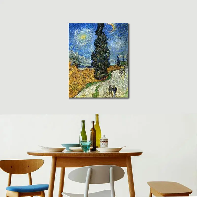 Высокое качество Винсента Ван Гога Картины для продажи кипариса против