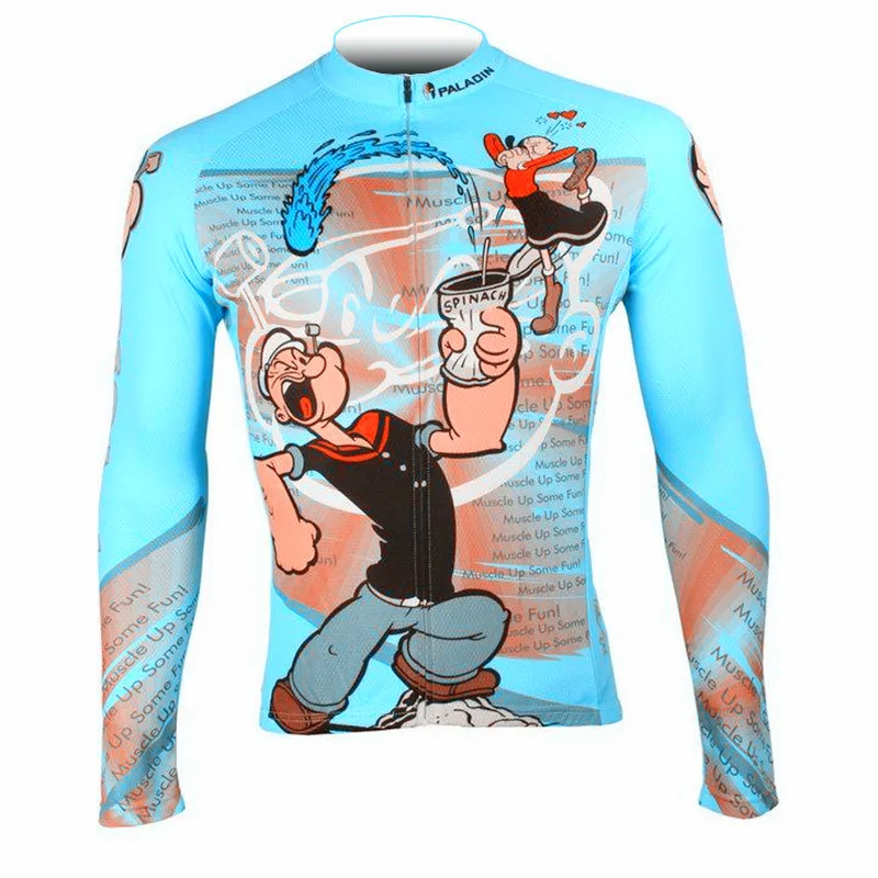 Popeye велосипедная майка Мужская одежда для велоспорта с длинным рукавом спортивная одежда для велоспорта топы Одежда для велоспорта Майо ropa Ciclismo