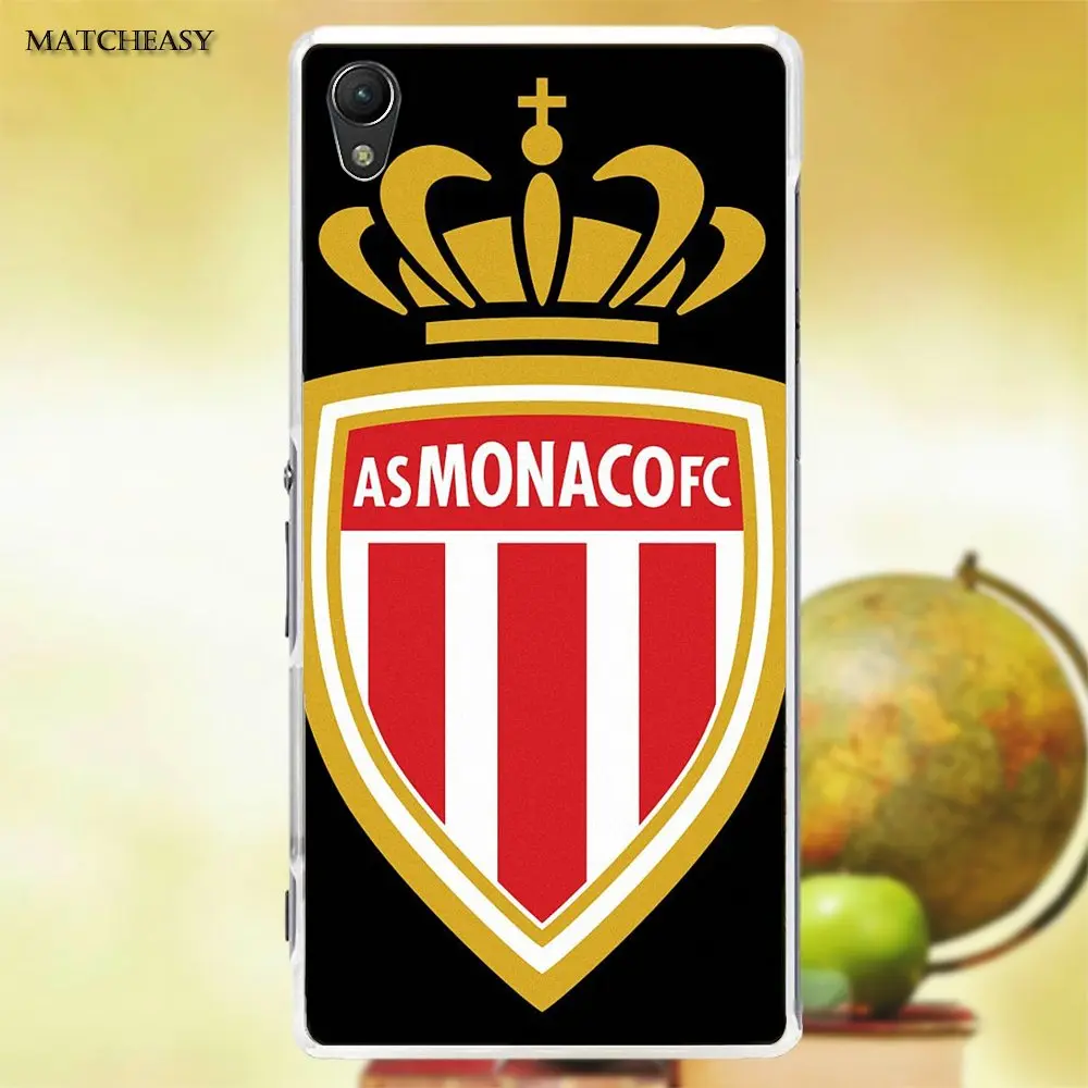 Oedmeb As Monaco Soccer Мягкий ТПУ чехол для Sony Xperia Z Z1 Z2 Z3 Z4 Z5 compact Mini M2 M4 M5 T3 E3