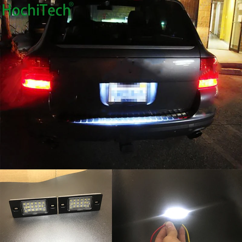 Для 2004 2010 VW Volkswagen Touareg 1G1 без ошибок Белый светодиодный номерной знак