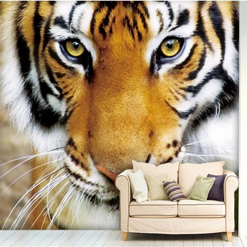 Custom photo wallpaper Tiger animal wall paper bedroom background large mural art murals living room home decor painting | Обустройство