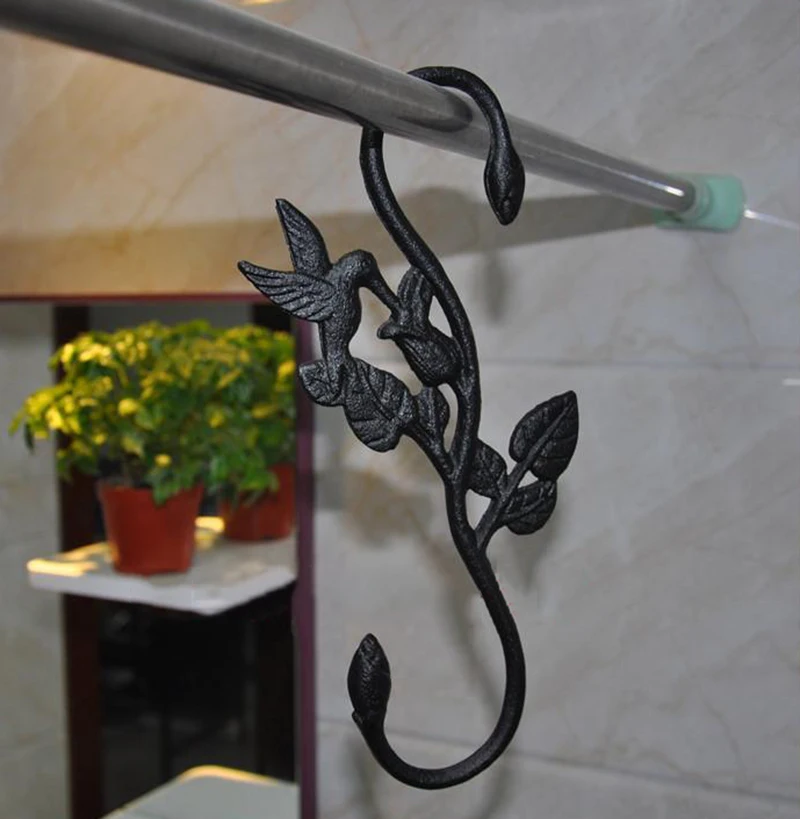Чугунные Декоративные крюк для растений подвешивания цветочных горшков корзин
