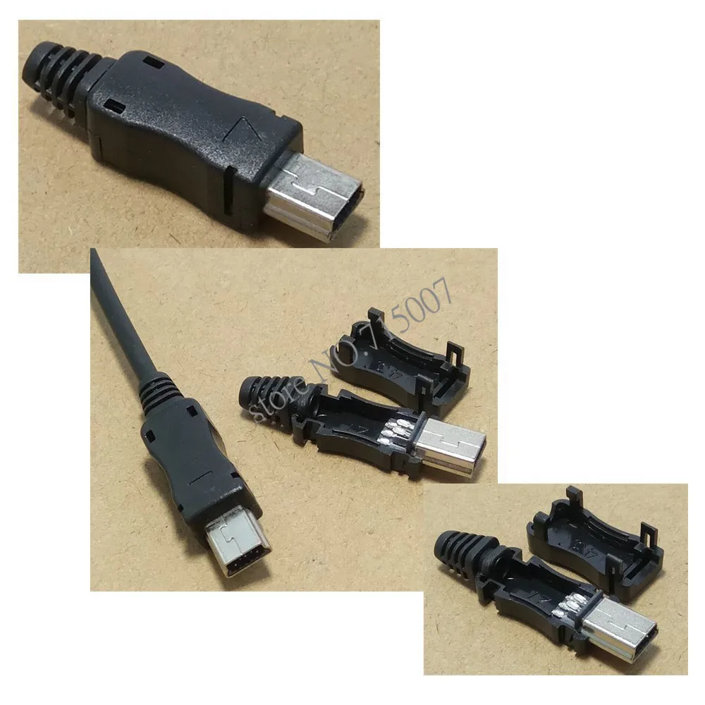 Бесплатная доставка 10 шт./лот DIY Mini / micro USB b 8 штырьков штекер разъем с пластиком