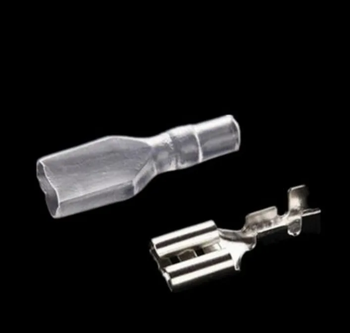 150 шт./лот обжимная Клемма Сращивание женской лопаты Соединитель с чехлом 2 8 мм 4 6 3