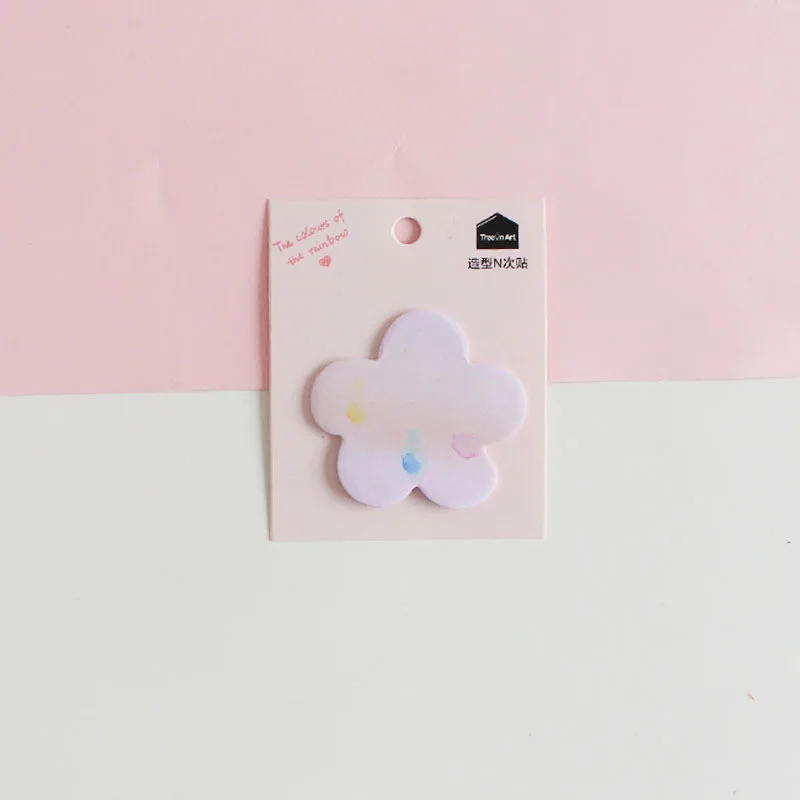 30 листов/набор канцелярских блокнотов закладки Популярные Радужные облака