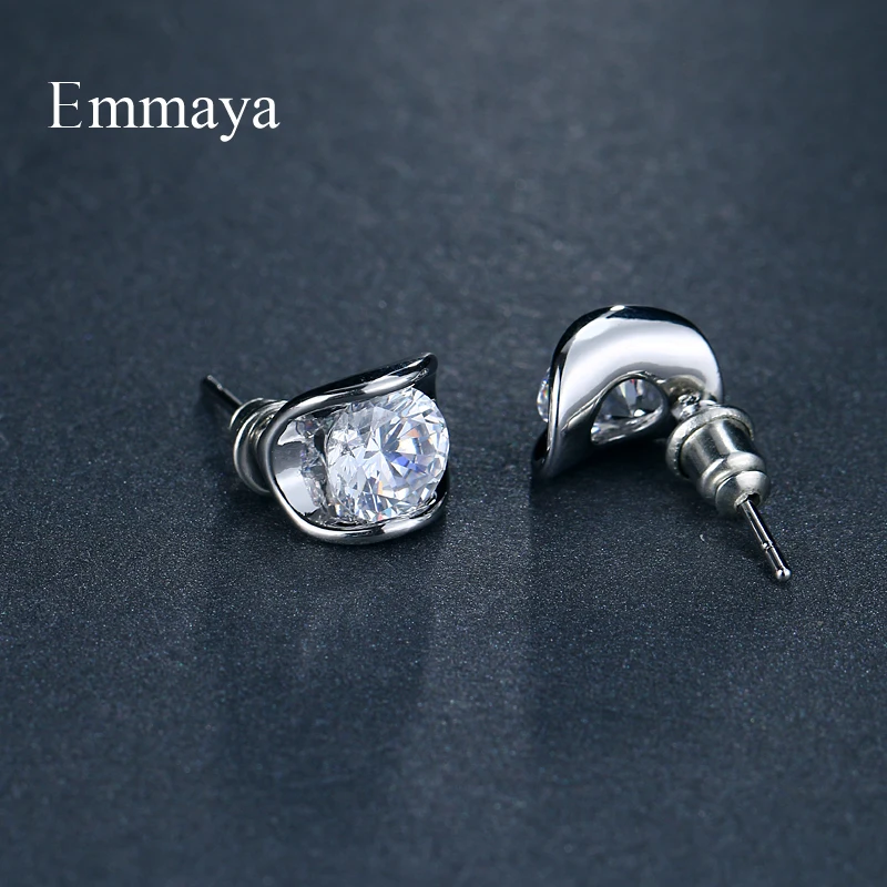Серьги-гвоздики Emmaya Fshion в виде гороха женские подарочные украшения с кубическим