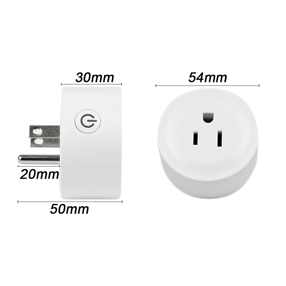 SUNYIMA Mini Wifi Power Socket US Standard Via App Phone Wireless Remote Control Socketer Alexa Intelligent Smart Timer Plug Hom |