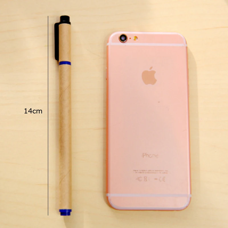 

2pcs/lot Kraft Paper gel pen for Writing 0.5mm black blue ink pen School Office Supplies Students' gift prize