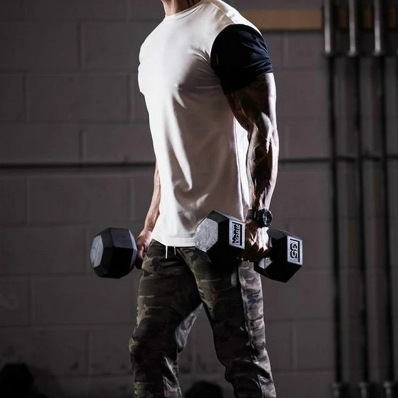 2017 новая летняя повседневная одежда Черный и белый цвета лоскутное фитнес