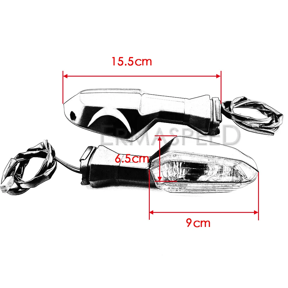 1 пара мотоцикл поворота светильник янтарь ABS Пластик мигалка светодиодные