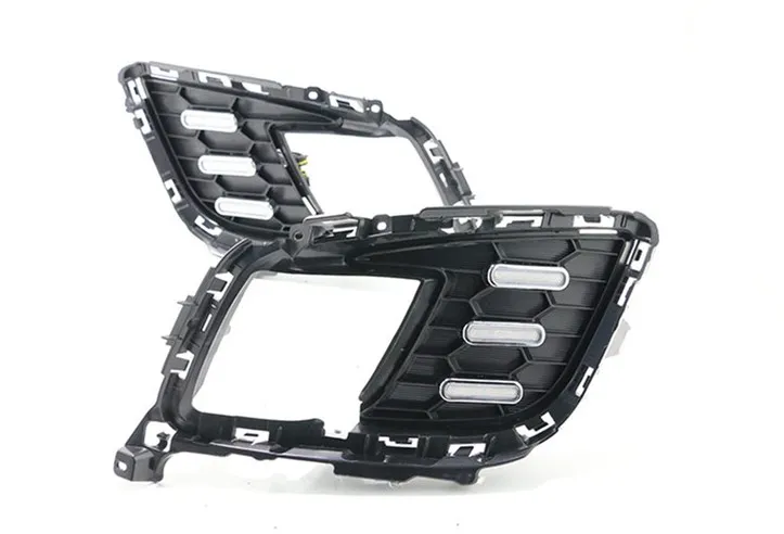 Qirun led drl Дневной ходовой светильник для Mazda 6 2010 с динамическим движущимся желтым поворотником и синим ночным ходовым светильник