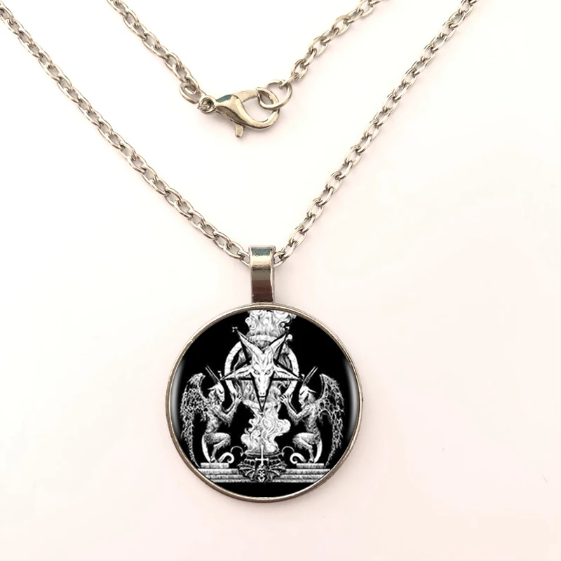 GDRGYB 2019 Copper Baphomet Pentagrama style and white Vintage Handmade Pendant necklace Women Jewelry | Украшения и аксессуары