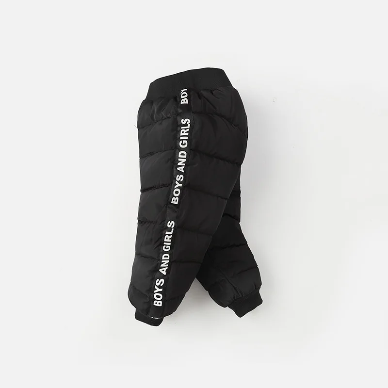 Теплые зимние Утепленные штаны с хлопковой подкладкой для маленьких мальчиков и