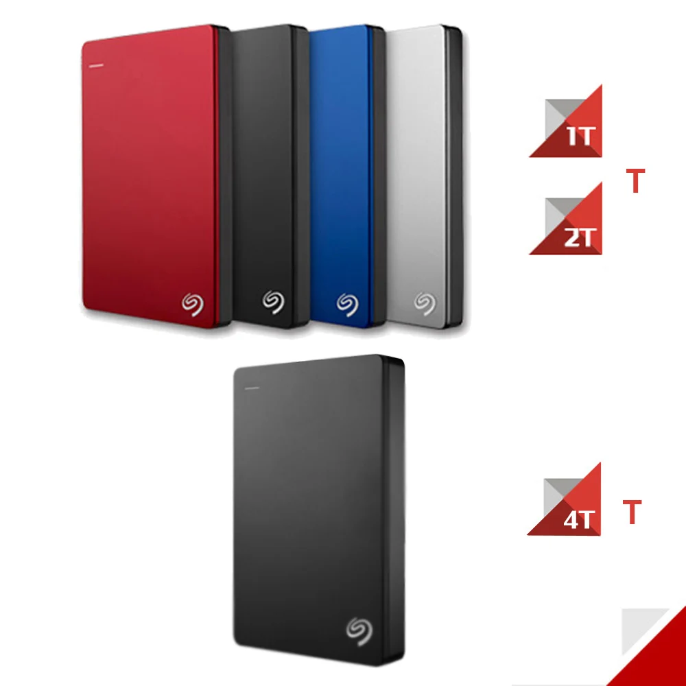 Seagate внешний жесткий диск 1 ТБ 2 ТБ 4 ТБ резервного копирования плюс тонкий USB 3,0 HDD 2," Портативный внешний жесткий диск для настольных ПК ноутбук