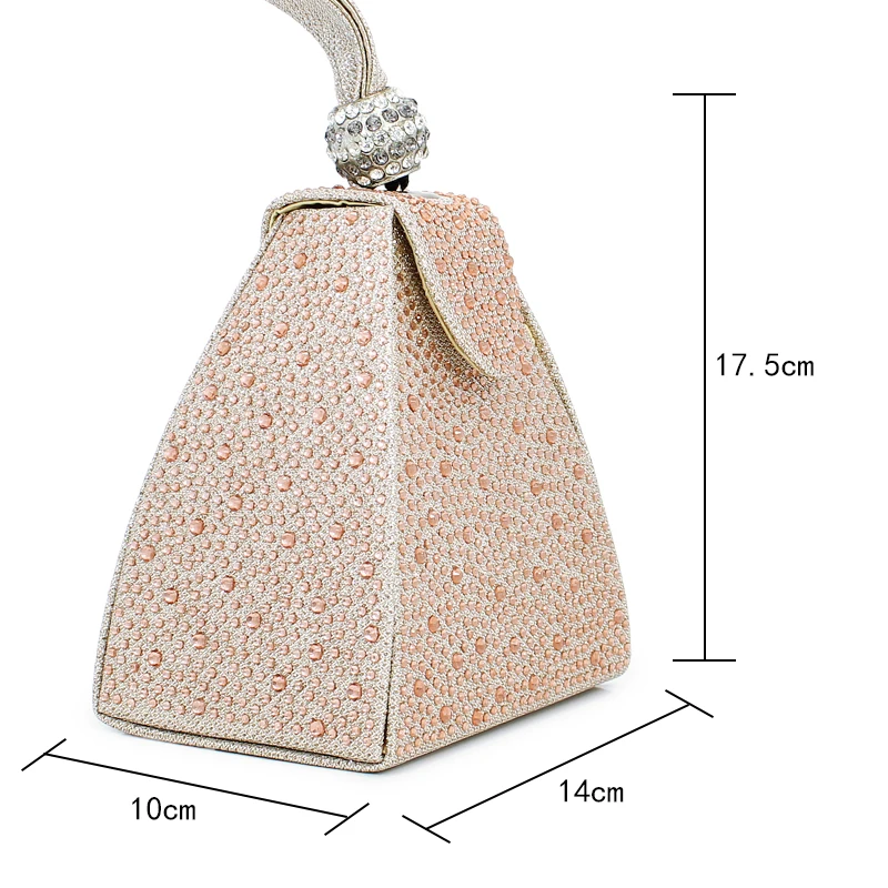 4 вида цветов Пирамида Кристалл Вечерний кошелек кристаллы клатч цепь сумка на