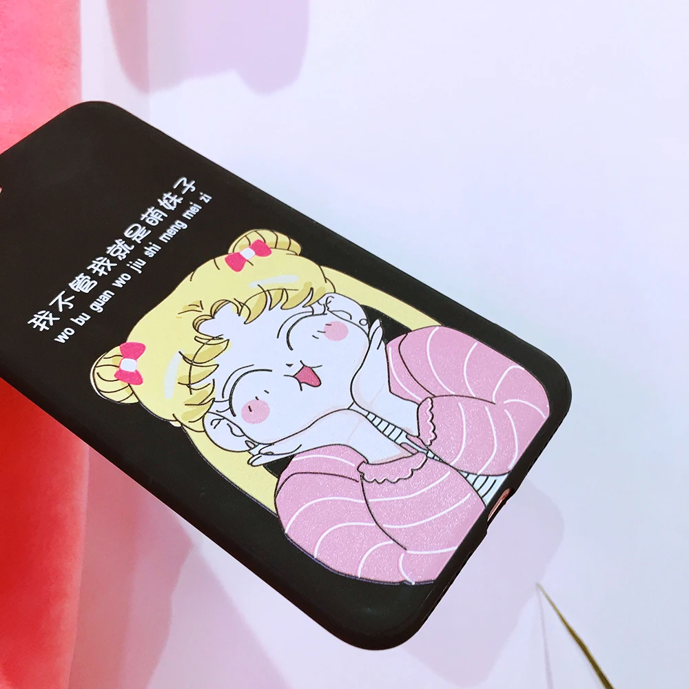 ORYKSZ для iPhone х чехол мультфильм Луна девушка с рисунком Симпатичные мягкие