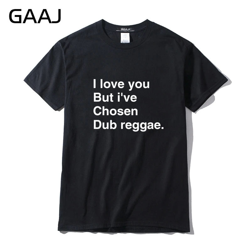 Мужская футболка с надписью i love you но я выбрал dub regae Топы музыкальной тематикой