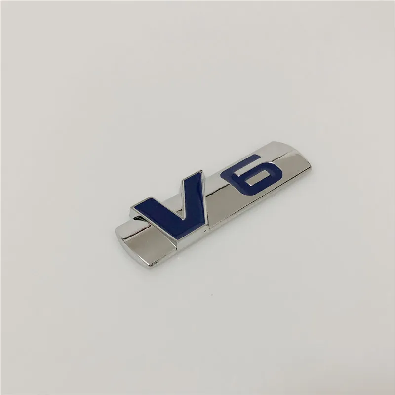 20X 3D металлический сплав цинка V6 логотип авто стикер V-6 знак двигателя задний