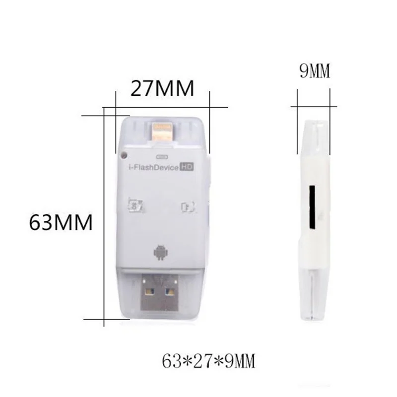 Кардридер EDAL 3 в 1 для Lightning/Micro USB/USB SD/TF кардридер OTG адаптер iPhone Android Phone |