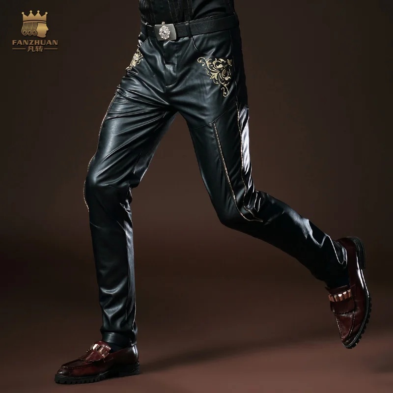 Бесплатная доставка модные повседневные мужские брюки новинка 2015 облегающие из