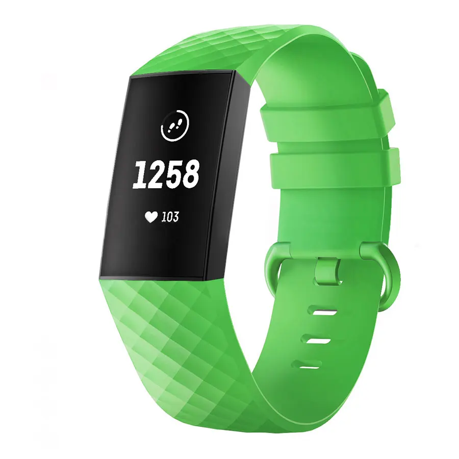 Green Мягкий ТПУ наручный ремешок для Fitbit Charge 3 Новая мода часы ремешок спортивный силиконовый браслет ремешок для Fitbit Charge 3 - Цвет ремешка: Green