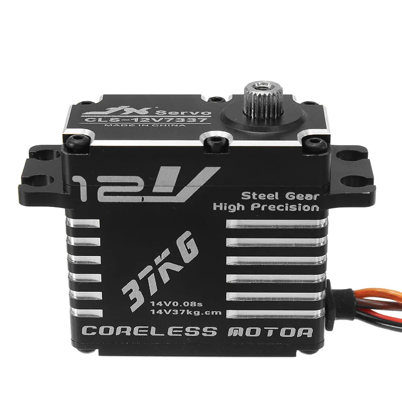 Новейший JX CLS-12V7337 37 кг 12 в 180 градусов HV Высокоточный стальной зубчатый цифровой