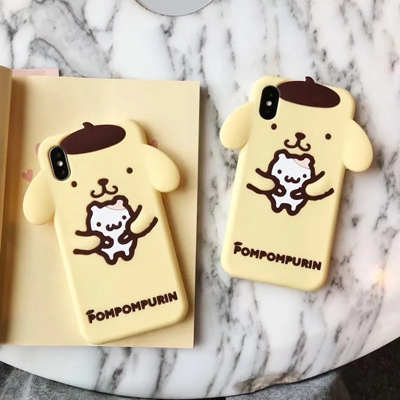 Милый мультяшный пудинг собака Большое Ухо Pet чехол для телефона для iphone X 8 7 6 Мягкий ТПУ силиконовый чехол для телефона для iphone 6 6 S 7 8 Plus чехол