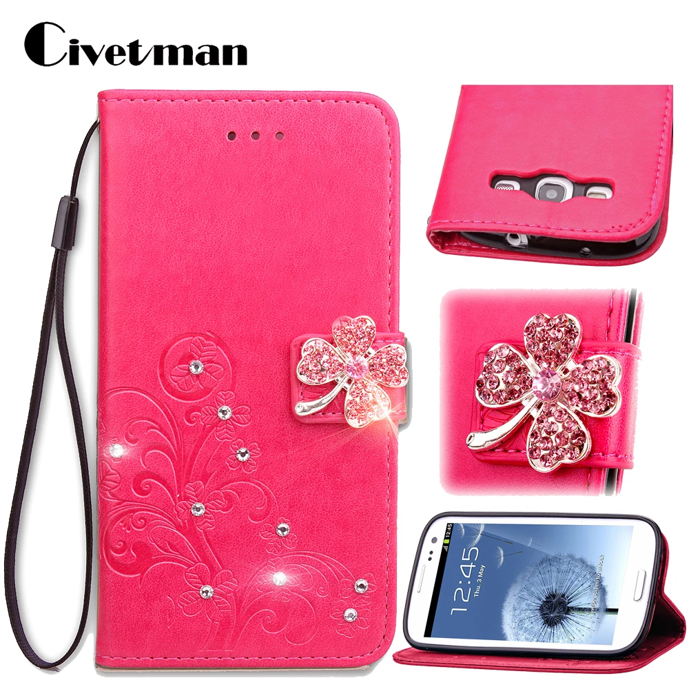 Чехол для телефона Samsung Galaxy S3 SIII i9300 Neo i9300i Duos флип чехол из ПУ кожи ТПУ с клевером и
