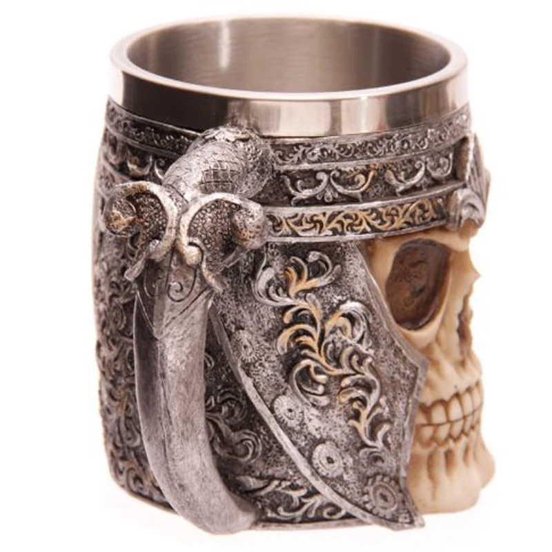 1 шт. кружка из смолы с черепом чашка для танкарда ярким и воином викинга пивная