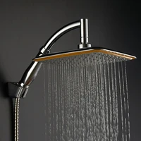 ru warehouse 2017 new chrome finished wall mounted brass shower arm ultrathin square 9 shower head 2 conversion of rod