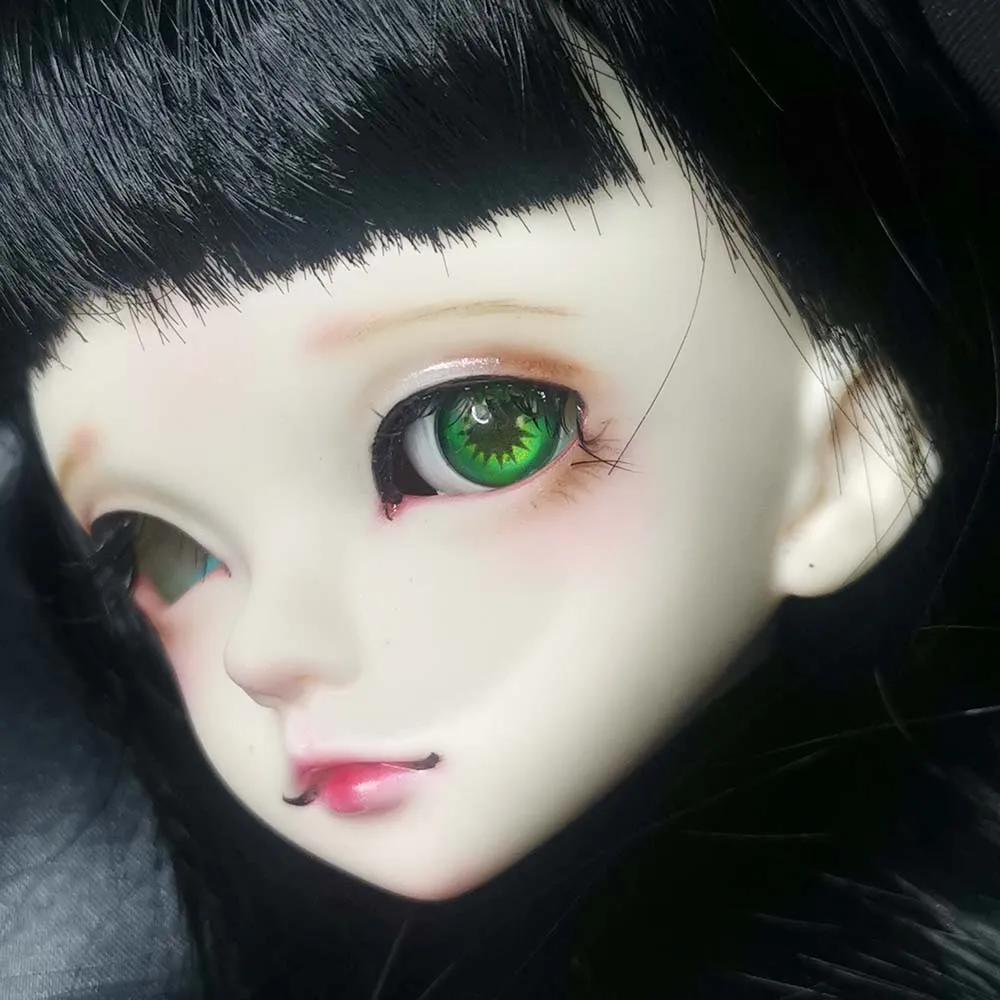 Мультяшная кукла green eyes bjd 1/4 1/3 1/6 1/8 BJd SD MSD 8 мм 10 12 14 16 18 20 принтов пластиковые