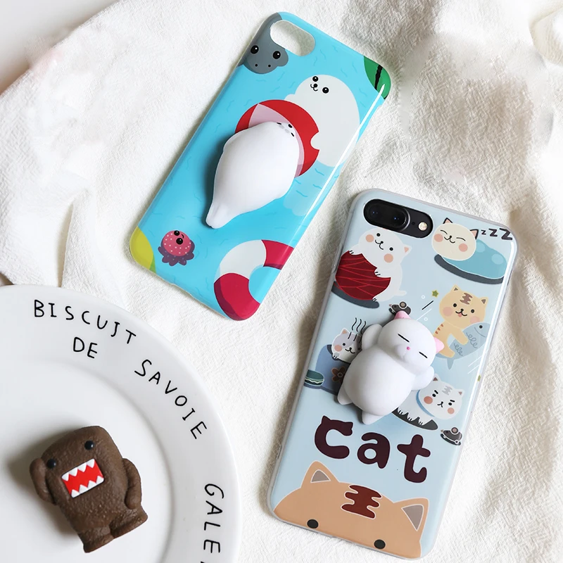 Polar Bear животных мягкими чехол для iPhone 7 6 S Давление выпуска squishi руб Cat