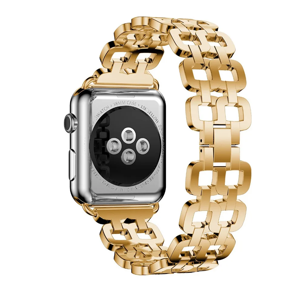 Хохлатый ремешок из нержавеющей стали для Apple Watch, 4 ремешка, 44 мм, 40 мм, correa iwatch, серия 4/3/2/1, 42 мм/38 мм, браслет на запястье
