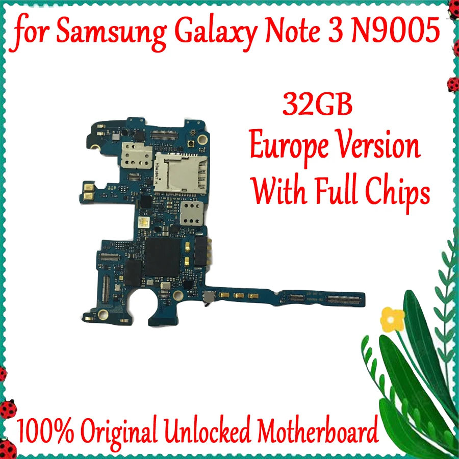 32 Гб оригинальная разблокированная материнская плата для Samsung Galaxy Note 3 N9005 версия