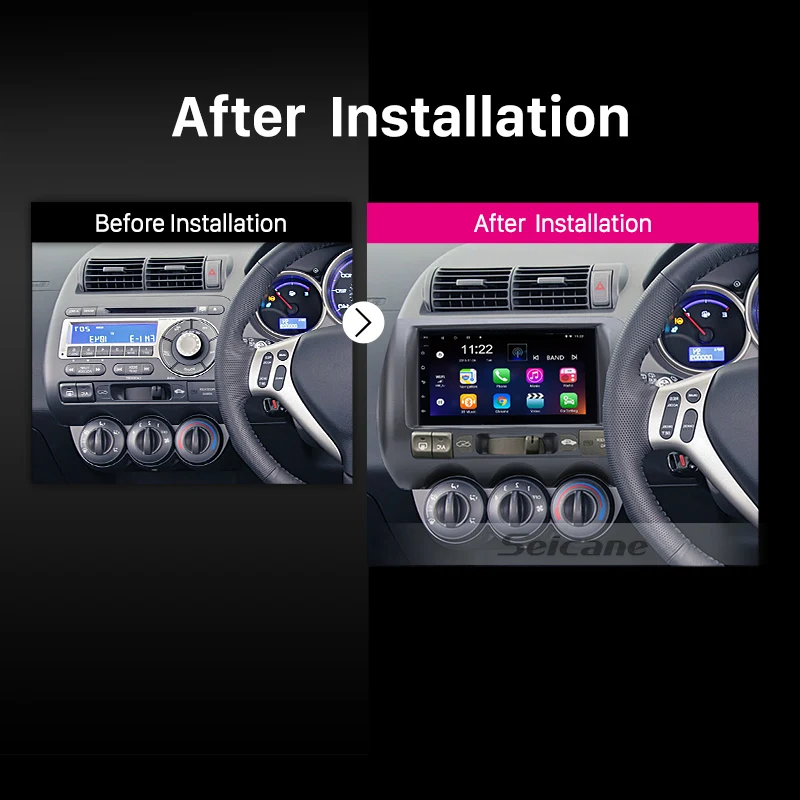 Seicane 7 дюймов автомагнитолы плеер Android 10 0 радио GPS Navi для 2002 2006 2007 2008 HONDA Jazz