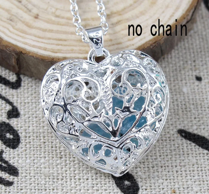 Silver Heart Pendant Necklace Jewelry Charm | Украшения и аксессуары