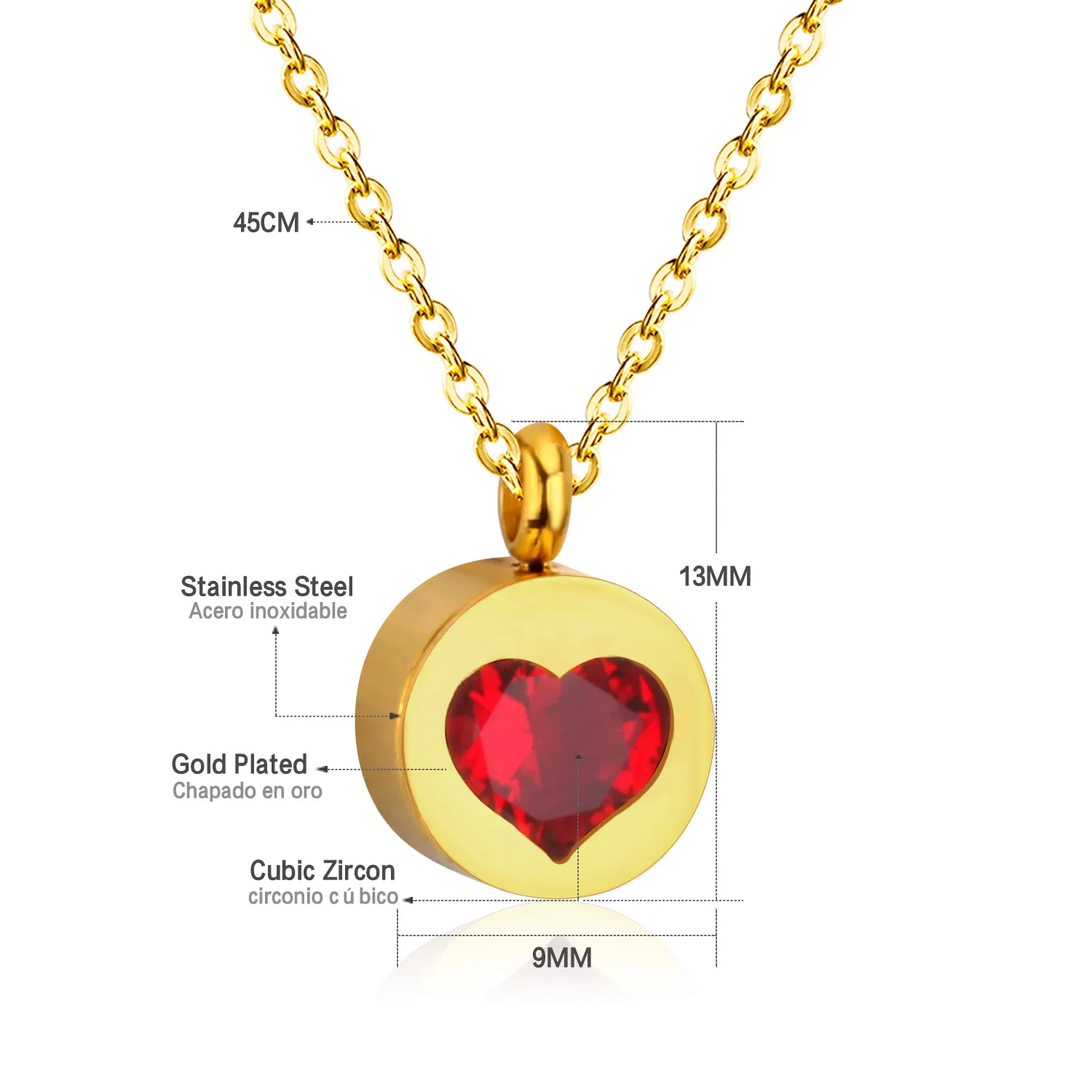 LUXUKISSKIDS изысканное CZ ювелирное изделие круглые подвески в виде сердца ожерелья
