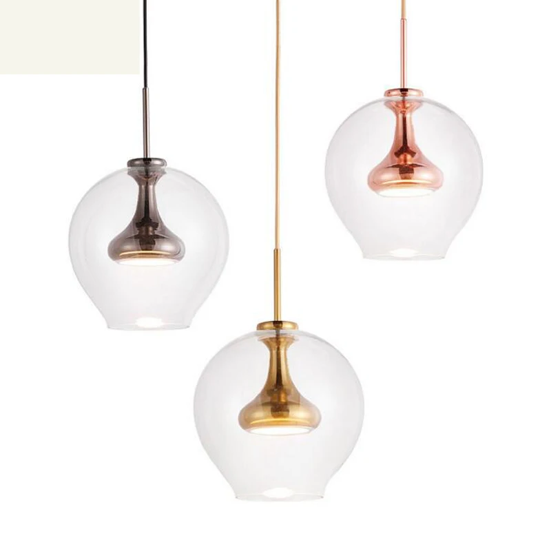 Postmodern glass dining room chandelier living bedroom bedside lamp balcony simple creative project LED Nordic lamps led | Лампы и