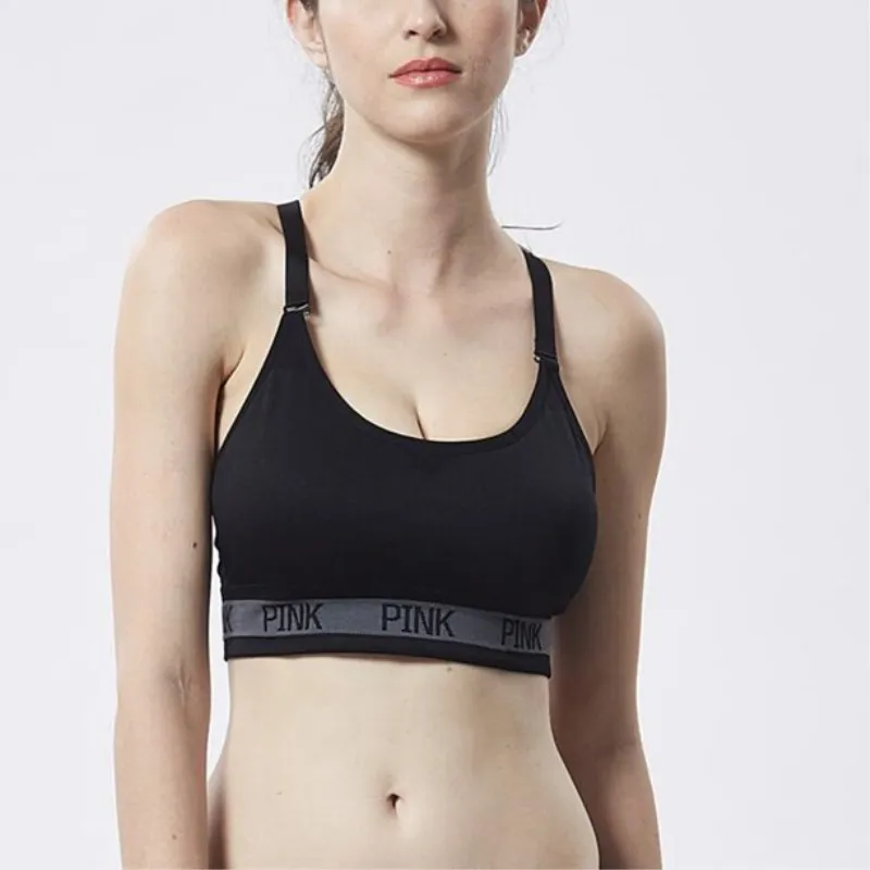 Pholeey Sexy Adjusted-straps Letter Wire Free Female Bra Y-line Straps Women Vest Three Quarters Cup P18179 | Женская одежда