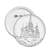 5pcs cathedral arch illustration sketch round pin badge button decorate badges clothing patche kid gift brooche