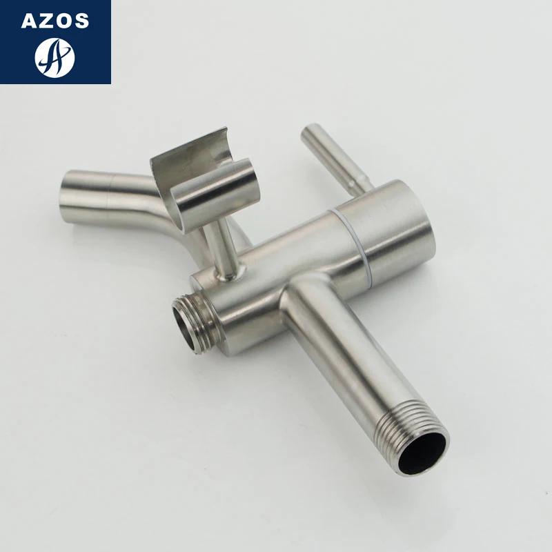 Azos Bidet Faucet Pressurized Sprinkler Head Stainless Steel Cold Water Two Function Washing Machine Pet Bath Sh | Обустройство дома