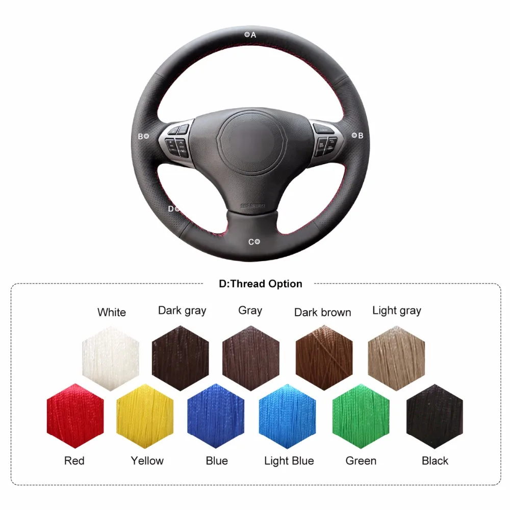MEWANT Black Artificial Leather Car Steering Wheel Cover for Suzuki Grand Vitara 2006 2007 2008 2009 2010 2011 2012 2013-2014 | Автомобили