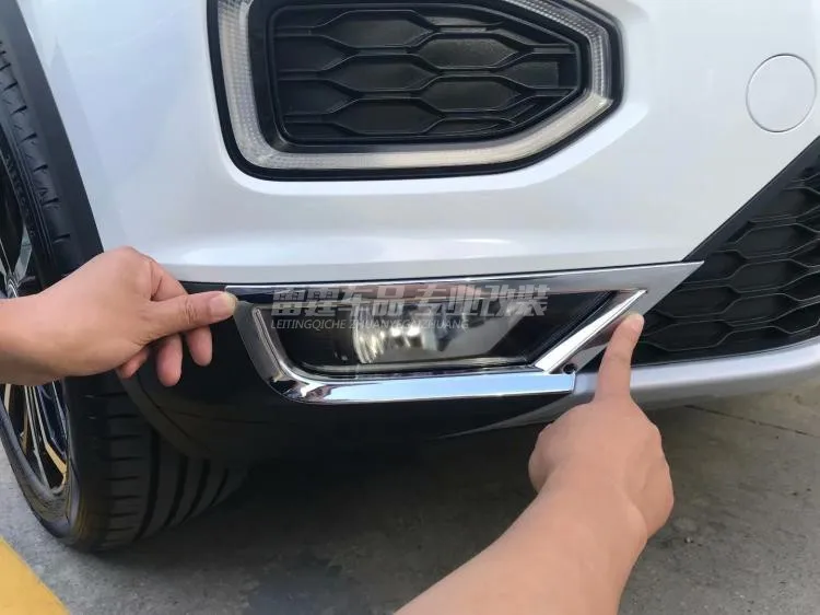 Для Volkswagen VW T-ROC TROC ABS Хромированная передняя противотуманная фара крышка Накладка защита автомобиля аксессуары 2 шт./компл