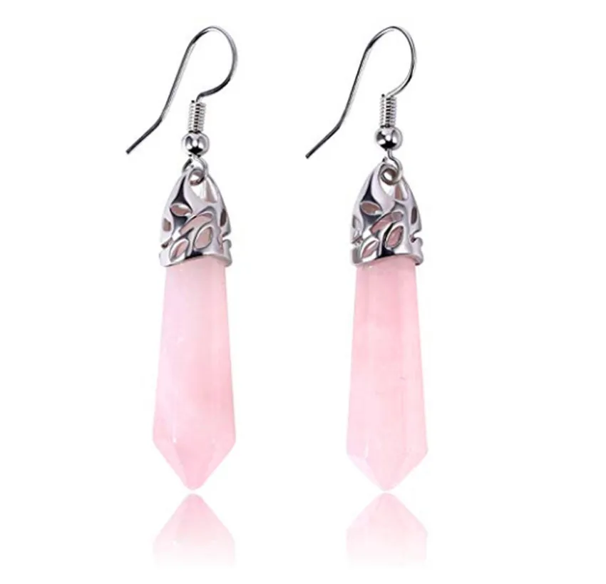 FYJS простой стиль покрытый серебром натуральный розовый кварцевый кристалл