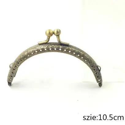 105mm 10 шт. 6,5 7,5 8,5 10,5 12,5 15 16,5 20 см с металлическими заклепками; туфли-лодочки с пряжкой, материал для изготовления сумок, DIY ручной работы металлическая рамка для кошелька, дужки с этикеткой Kiss Замок Свадебные рама сцепления - Цвет: 105mm