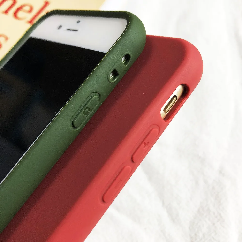 Силиконовые чехлы ярких цветов для iPhone 7 противоударный чехол из ТПУ 6 8 6s Plus X 5S SE