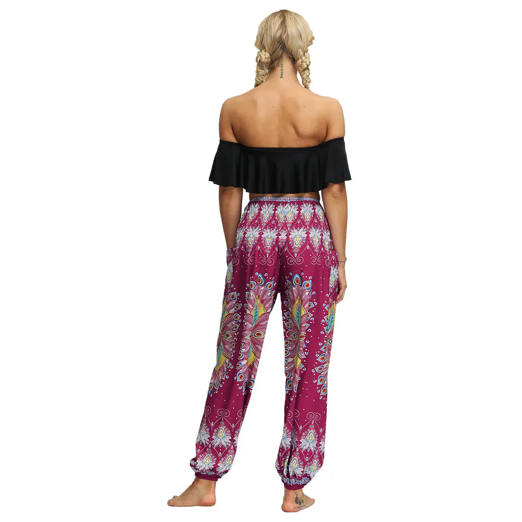 Повседневные женские штаны-шаровары; pantalones mujer pantalones de mujer; уличная одежда; коллекция года; свободные хиппи-мешковатые Boho Aladdin брюки; Z4