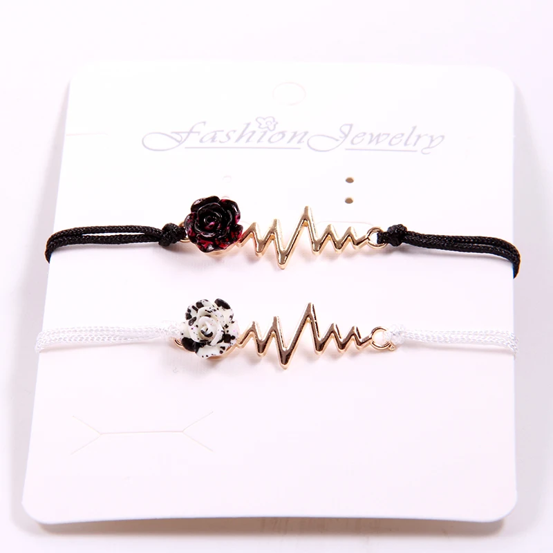 2 шт./компл. браслет с подвеской розы подарок на день Святого Валентина