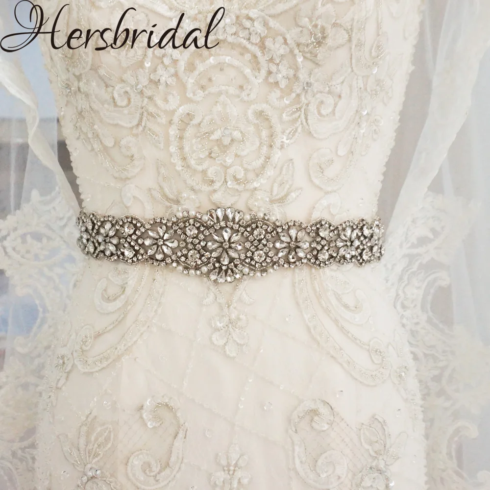 Luxury Crystal Bridal Belt Handmade Rhinestone Sash For Wedding Dress Antique Silver Accessories | Свадьбы и торжества