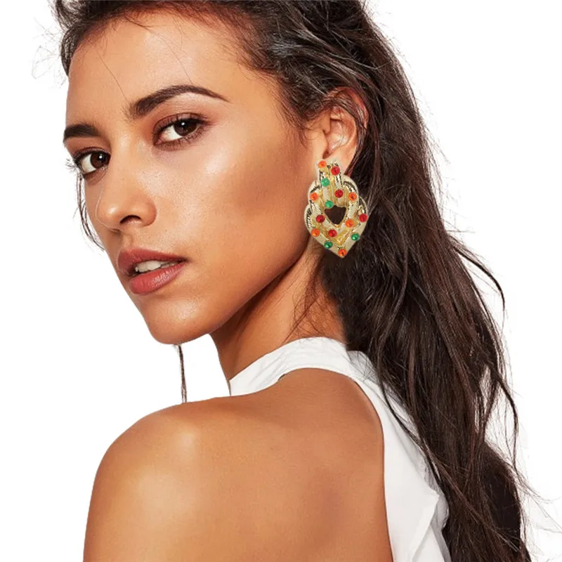 Модные Подвесные серьги 2019 мяч геометрический сплав для женщин Висячие в форме